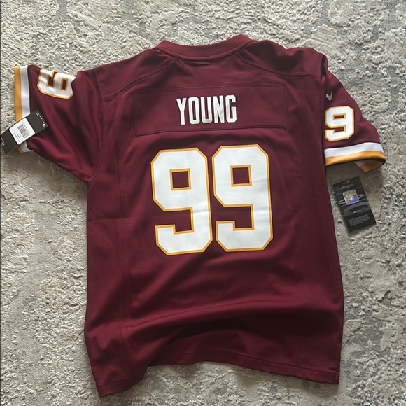Kids Burgundy Football Jersey - Picture 2 of 2
